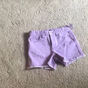 Purple shorts from the Gap